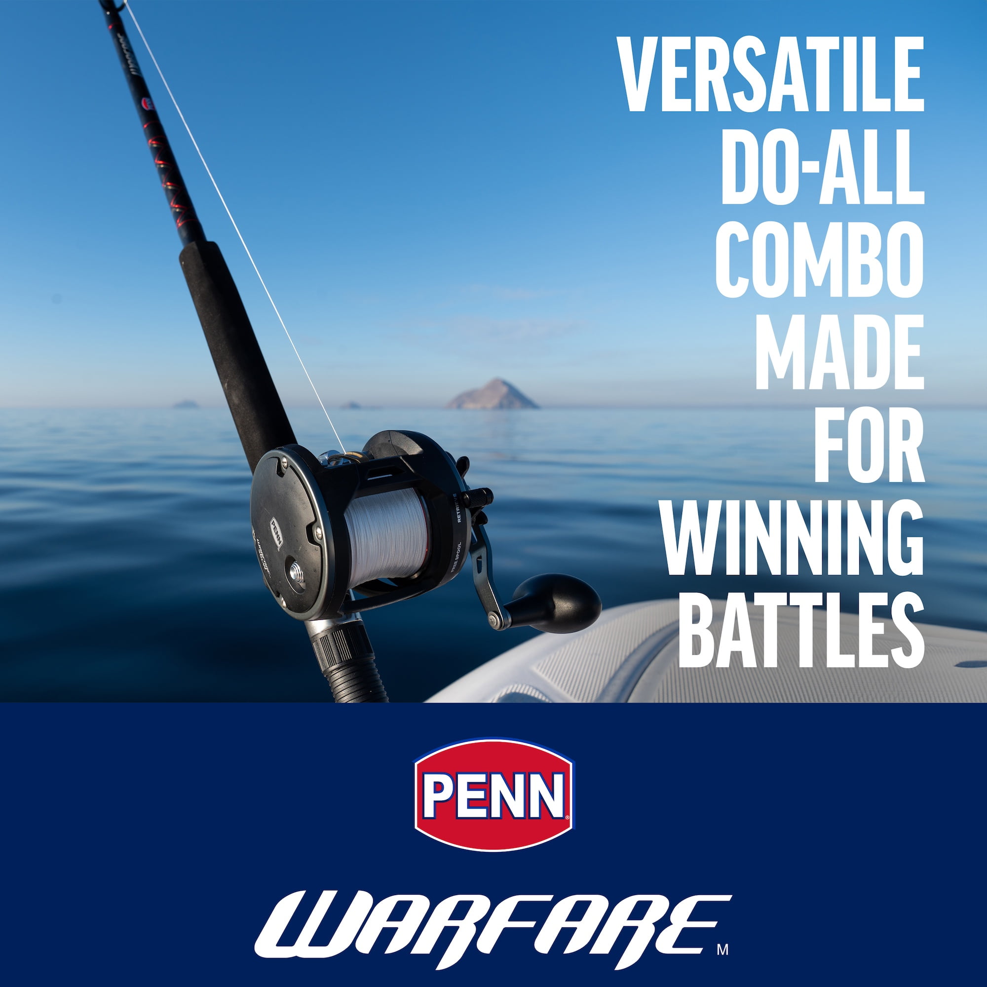 PENN Warfare™ Level Wind Combo, 6'6" Medium Fishing Rod, 20 Size Reel