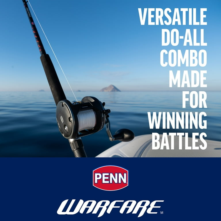 PENN Warfare Level Wind Combo, 6'6" Medium Fishing Rod, 20 Size Reel PENN Warfare Level Wind Combo, 6'6" Medium Fishing Rod, 20 Size Reel