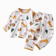 thumbnail image 5 of NOLDARES Toddler Baby Boy Fall Winter Clothes 2 Piece Hooded Sweatshirt Tops and Joggers Pants Set Cute Print Outfits Clothing(Orange,9-10 Y), 5 of 5