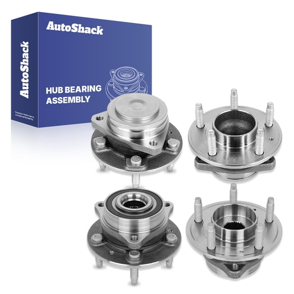AutoShack Front & Rear Wheel Hub Bearing Assemblies with ABS Replacement for 2016-2019 Chevrolet Malibu 2017-2019 Buick LaCrosse 2018 Buick Envision 4-PC Set