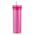 thumbnail image 1 of ABS Double-layer Straw Anti Cover Office Large To Clean Grade Office Portable Sports Cup Grip Hydration Capacity rose, 1 of 9