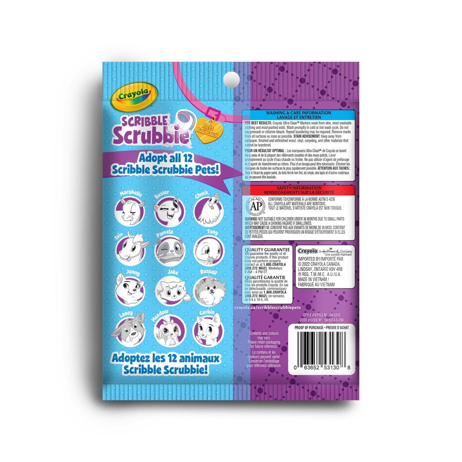 Animaux Scribble Scrubbie - sac, 1 unité Animaux a colorier