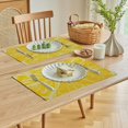 thumbnail image 5 of Pratyus 4Pcs Lemon Slice Linen Dining Table Placemats for Birthday Parties, Christmas Restaurants, and Buffets - Home Decoration 18x12in, 5 of 8