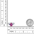 thumbnail image 6 of Gem Stone King 14K White Gold Pink Created Sapphire and Blue Created Sapphire Engagement Ring for Women | 3.53 Cttw | Oval 10X8MM | Gemstone September Birthstone | Size 6, 6 of 6