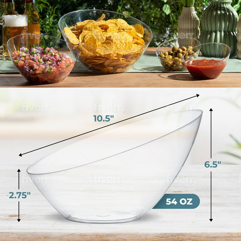 Salad Bowl Large Capacity Mixing Vegetable Acrylic Serving Crystal