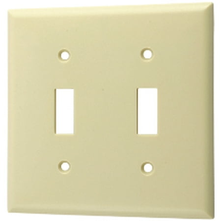 Switched Double Wall Light - Morris Double Gang Light Switch Wall Plate 81753
