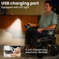 thumbnail image 3 of QEASET Foldable Electric Wheelchair for Seniors, More flexible than Mobility Scooter, Mobile phone charging, Black, 3 of 12
