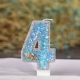 thumbnail image 1 of 1PC Blue Shell Glitter Crown Number Cake Toppers  Birthday Wedding Cakes Dessert, 1 of 6