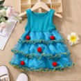 thumbnail image 4 of Vedolay Little Girls Dress Girls Shift Flower Lace Dresses with Sleeves,Green 12-18 Months, 4 of 5