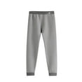 thumbnail image 2 of Trupants Toddler Gray Thermal Pants 4-5T, 100% Cotton Warm Leggings for Cold Weather, Elastic Waist/Cuffs, Breathable Kids Daily & Outdoor Wear, 2 of 5