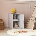 thumbnail image 2 of Casey Kids Stackable Mini Metal Storage Locker, Dove Gray, 2 of 9