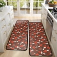 thumbnail image 4 of Kitchen Rugs Sets Of 2,Red Mushroom White Brown Pattern Anti Fatigue Kitchen Mat Rugs Non Slip Washable,Decorative Kitchen Floor Mats for Kitchen,Sink,Laundry,17"x47"+17"x47", 4 of 5