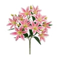thumbnail image 2 of Artificial Lilies Bouquet for Weddings and Events, Faux Floral Decor, Waterproof, Minimal Maintenance, Ideal for Photography and Ambiance Styling Pink, 2 of 6