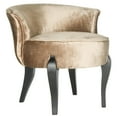 thumbnail image 3 of SAFAVIEH Mora French Leg Linen Vanity Chair Brown, 3 of 7