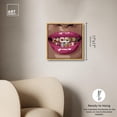 thumbnail image 4 of Ruby Teeth Canvas Print Fashion Art Prints by Art Remedy, Gold Frame, 16 x 16, 4 of 6