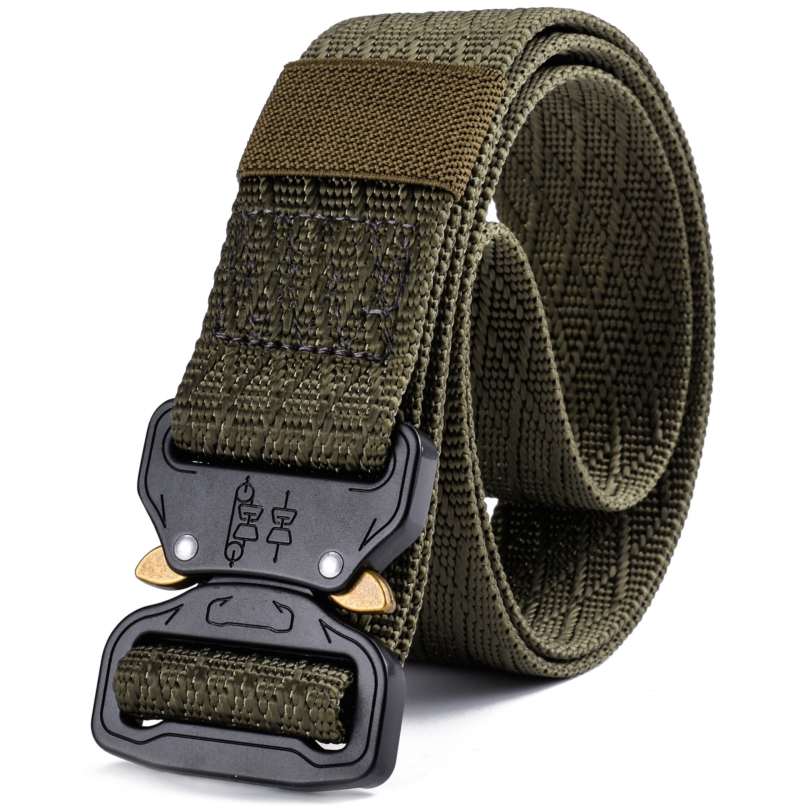 Heavy Duty Work Belt Chaoren 2 Pack Mens Quick Release Tactical Belt 1.5 Casual Military Riggers Web Belts for Men 