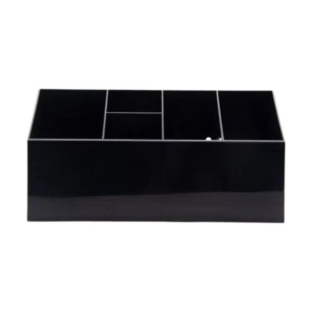 Soporte de la caja de soporte de barberos Suministros de barbería Suministros de barbería Organizador de herramientas de peluquería para el salón para Negro