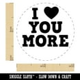 thumbnail image 2 of I Love Heart You More Self-Inking Rubber Stamp Ink Stamper - Yellow Ink - Mini 1/2 Inch, 2 of 7