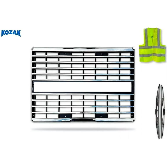 KOZAK Chrome Grille w/ Emblem (TR047) Compatible with Mack CH Grille OEM 69MF561M2 TKB 10.202