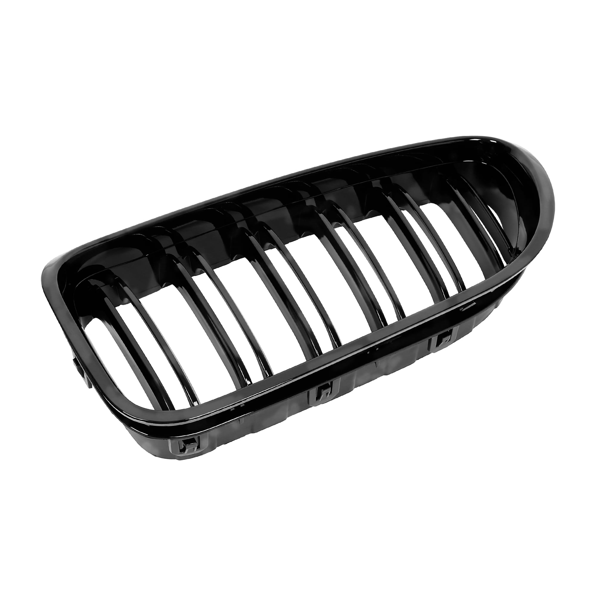 Unique Bargains Pair Glossy Black Front Car Grille Double Line 4 Door for BMW F06