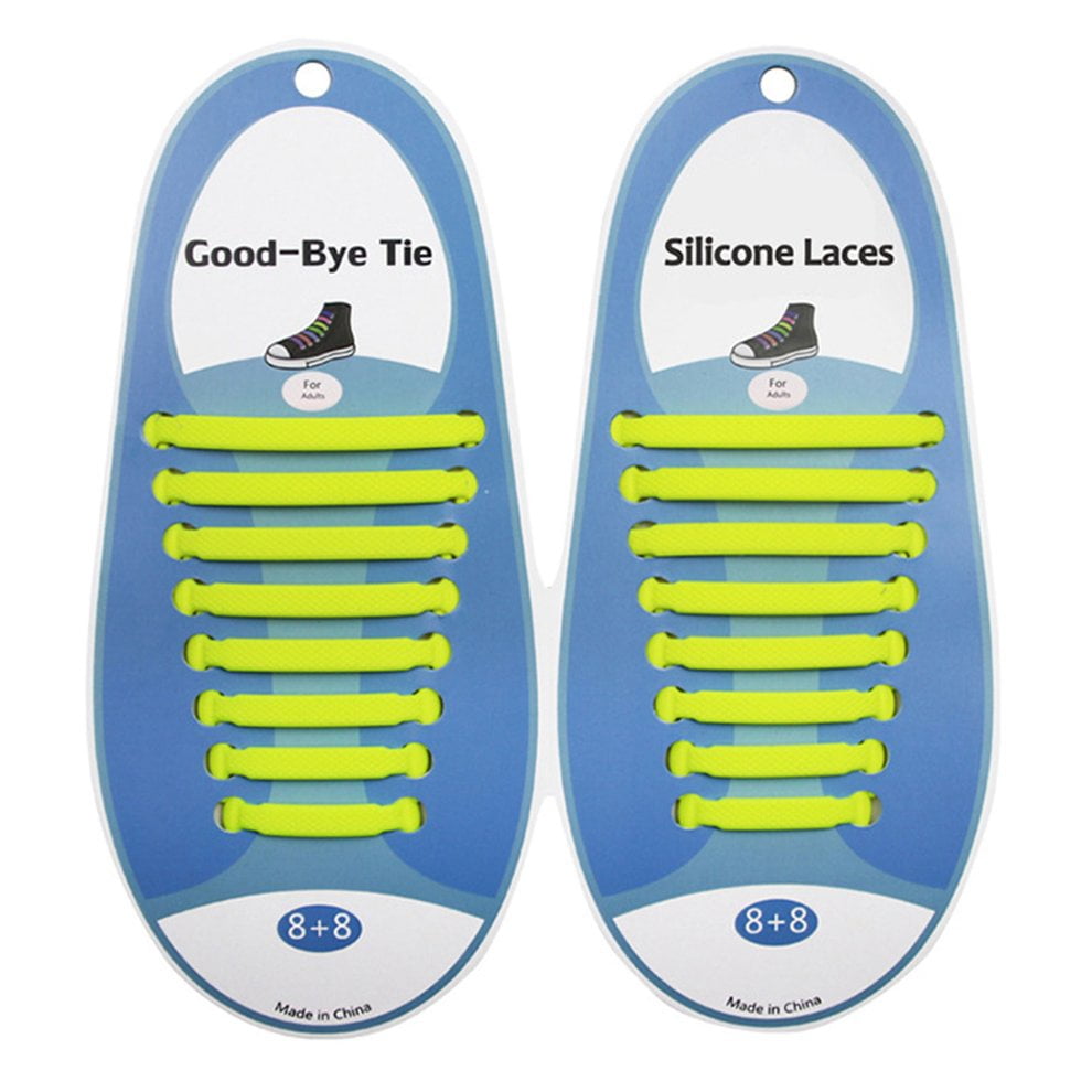 Lazy Elastic Silicone Shoelaces No Tie Running Sneakers Strings Shoe Laces HOT