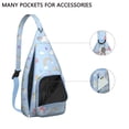 thumbnail image 2 of Cute Mythical Horse Sling Backpack - Unicorn Rainbow Print Shoulder Bag (Easy Access Pockets, Comfortable & Waterproof), 2 of 4