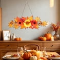 thumbnail image 5 of Fall Wall Hanging Decor, Halloween Thanksgiving Floral Pendant, Artificial Pumpkin Sunflower Maple Leaf Decoration, Door Entrance Hanging Ornament, Autumn Home Decor, 5 of 6