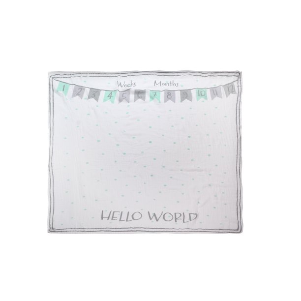 100% Soft Muslin Cotton Floral Print Nursery Milestone ...