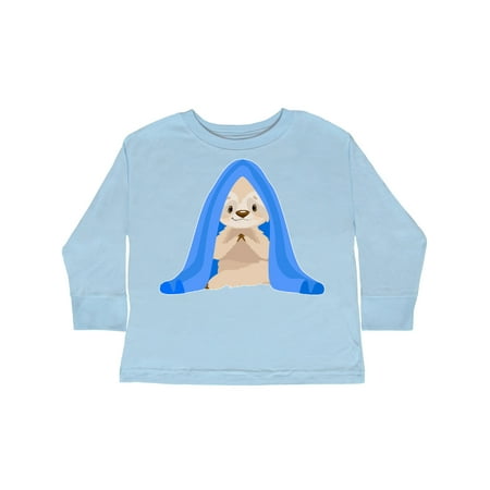

Inktastic Cute Sloth in a Blue Blanket Gift Toddler Boy or Toddler Girl Long Sleeve T-Shirt
