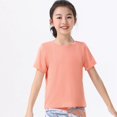 thumbnail image 5 of GYRATEDREAM Girls Athletic Shirts Short Sleeve Quick Dry Crewneck Tee Activewear Performance Tops for Kids Teens , 5-6 Years, 5 of 6