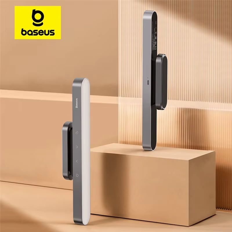 Baseus Magnetic Hanging Desk Lamp, Rechargeable LED, Continuous Dimming, for Reading, Study, Work, Eye Protection