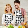thumbnail image 3 of White Bigfoot and Tree Pattern Apron-Garden Aprons for Women with Pockets-Cotton Linen Waterproof Kitchen Cooking Gardening Aprons Adjustable for Kitchen,Cooking,BBQ and Salon 33x27 Inch, 3 of 7