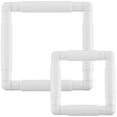 thumbnail image 2 of LEEYNEER 2Pc Frame Square Embroidery Hoops Q Snaps for Quilting Frame Sewing Hoop  6X6 Inch 8X8 Inch, 2 of 7