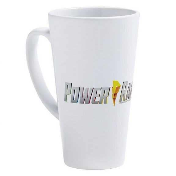 CafePress - Power Rangers Linear Logo - 17 Oz White Ceramic Latte Mug