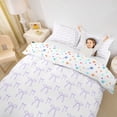 thumbnail image 3 of Erosebridal Dreamy Princess Kawaii Bowknot Twin Bedding For Bows Lovers,Kawaii Bowknots Bow Tie Duvet Cover Set,Purple White 2pcs,No Comforter,Reversible, 3 of 6