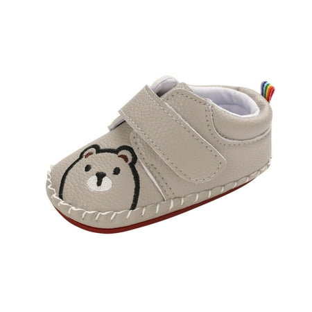 Meresysid Toddler Kids Infant Newborn Baby Summer Sandals Outside Wear Non-slip Breathable Small Baotou Soft Soled Cloth Shoes Gray
