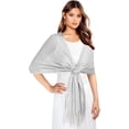 thumbnail image 2 of Chales y envolturas para mujer, vestidos de noche, boda, fiesta con borla, 2 of 5