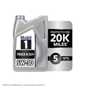 Mobil 1 Truck & SUV Full Synthetic Motor Oil 5W-30, 5 Quart