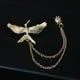 thumbnail image 4 of 2 Unidades Flying Eagle Broches Pasadores De Solapa Cadena Para Mujeres Hombres Camisas Cuello De Cadena Pin Insignia Para Suéter Decoración Yuyangstore Broche de águila para hombre, 4 of 8