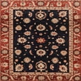 thumbnail image 1 of Ahgly Tapis d'Intérieur Carré Abstrait Rouille Rose Oriental, 6 Pieds Carré, 1 of 6
