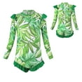 thumbnail image 2 of Toddler Girls One-Piece Swimsuits Cute Bathing Suit Sport Bikini Set Beach Swim Suit Girls' Swimwear Green Size 2-3 Years, 2 of 5