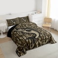 thumbnail image 3 of Castle Fairy Wildlife Big Bass Fish Twin Comforter Sets,Vintage Camouflage Bedding Set, 3 of 8