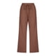 thumbnail image 4 of Pantalones de cintura alta y pierna ancha con cordón para mujer - Pantalones rectos elásticos de poliéster con bolsillos, 4 of 5