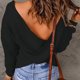 thumbnail image 5 of Pntutb moda mujer invierno sólido manga larga Pullove cuello en V Casual suéter tops Pntutb Pntutb-2189, 5 of 7