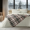 thumbnail image 3 of Evergrace Cozy Christmas Throw White Check 50"x72", 3 of 10