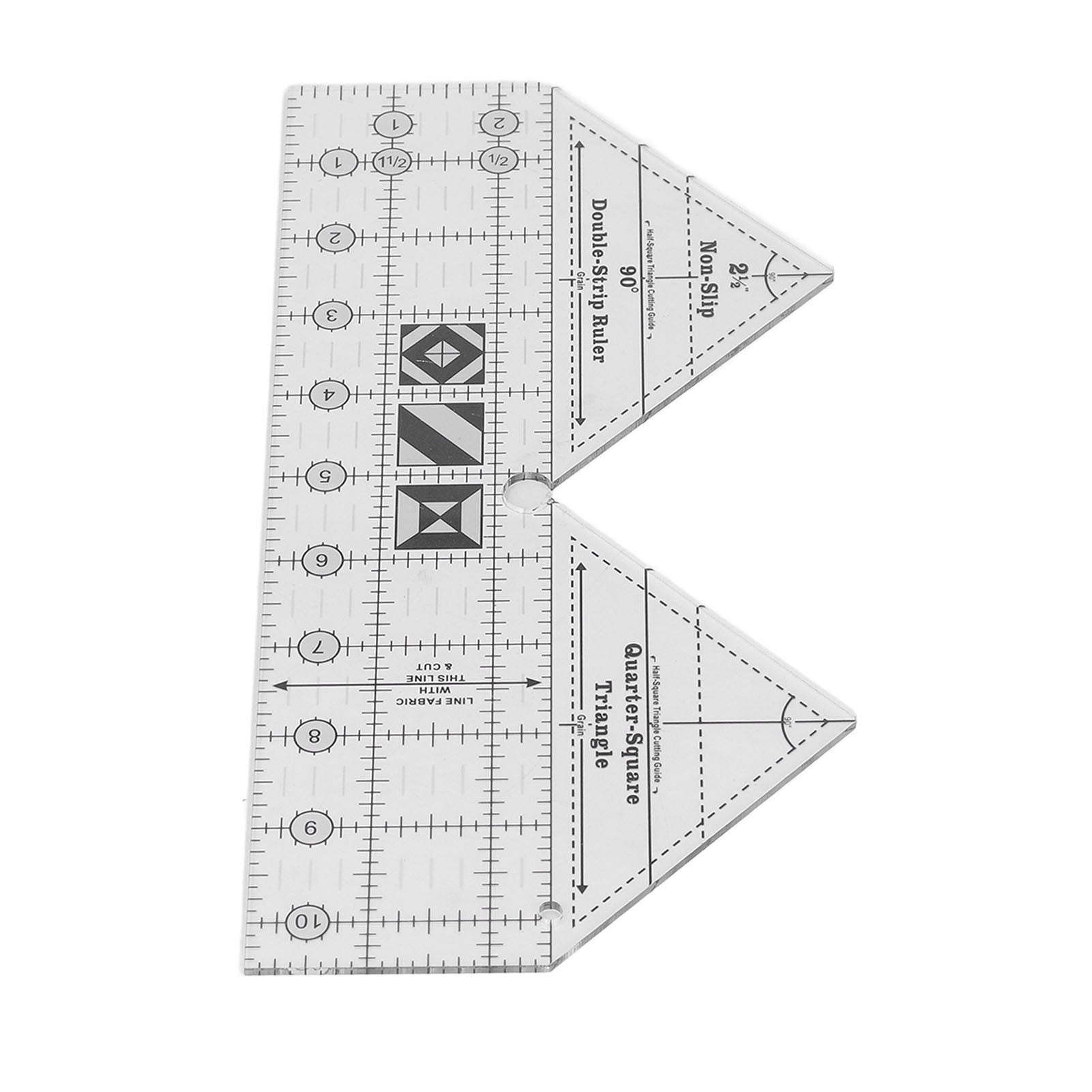 Sewing Ruler, Clear Scale Acrylic Material 90 Degree Sewing Ruler Easy