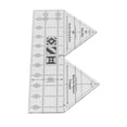 thumbnail image 4 of Regla de costura triangular acrílica de 90 grados, de 10 pulgadas, con doble tira para diseños de prendas., 4 of 14