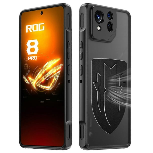 For Asus ROG Phone 8 Pro 5G Phone 8 5G Shield Heat Dissipation Phone Case Liquid Silicone PC Back Co