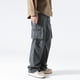 thumbnail image 3 of Pantalones cargo para hombre Y2k, corte regular, anchos, elásticos, de trabajo, de alta calidad, holgados, multibolsillos, informales, nuevos, para senderismo, pantalones emo para hombre, 3 of 4