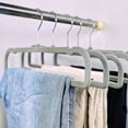 thumbnail image 2 of Ganchos WJWSKI de terciopelo antideslizante para pantalones, 20 unidades, gris y plateado, 2 of 6